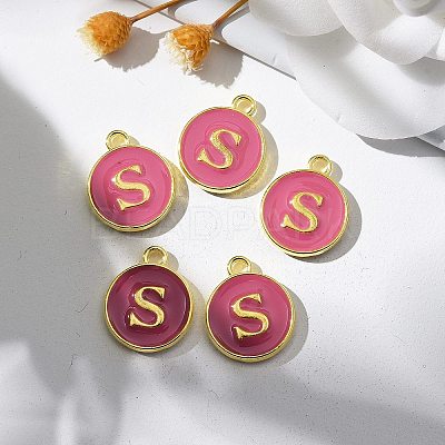 Golden Plated Alloy Enamel Charms LS-ENAM-S118-08S-1