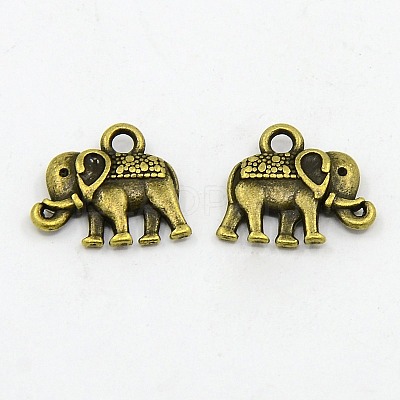 Tibetan Style Alloy Charms PALLOY-P220-01AB-NR-1