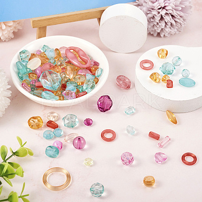 100G Transparent Acrylic Beads MACR-TA0001-54-1