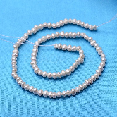 Potato Natural Cultured Freshwater Pearl Beads Strands PEAR-E007-3-4mm-A-1