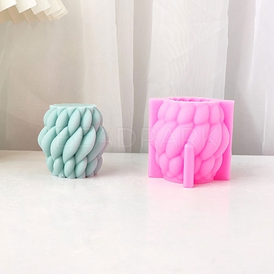 Twisted Barrel Candle Food Grade Silicone Molds DIY-D071-13B-1