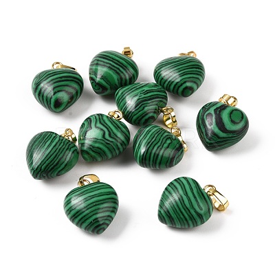 Synthetic Malachite Pendants G-I311-A32-G-1