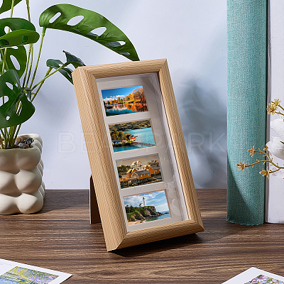 1Pc Rectangle Wood Photo Frame Stand DJEW-CP0001-47B-1