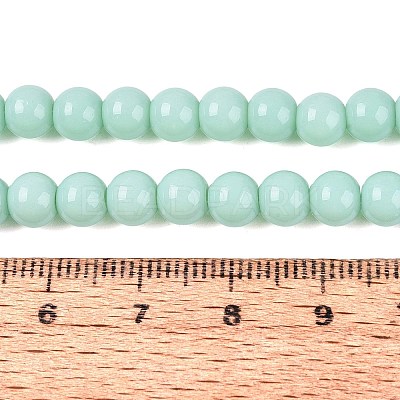 Opaque Solid Color Glass Beads Strands X-GLAA-T032-P6mm-21-1