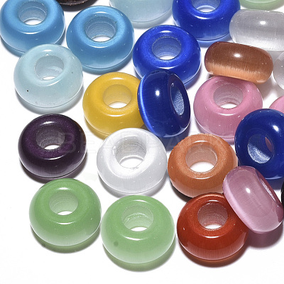Cat Eye European Beads G-S359-071-M-1