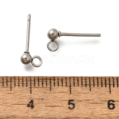201 Stainless Steel Stud Earring Findings STAS-R156-01P-01-1