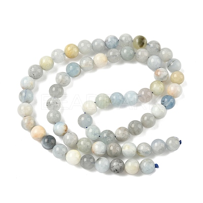 Natural Aquamarine Beads Strands G-D327-A01-7mm-1