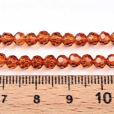 Baking Paint Transparent Glass Beads Strands DGLA-A035-T4mm-A04-1