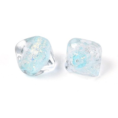 Handmade Foil Glass Beads Strands FOIL-N033-01C-1