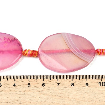 Natural Banded Agate Beads Strands G-P605-L02-02-1