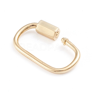 Brass Screw Carabiner Lock Charms X-ZIRC-I041-05G-1