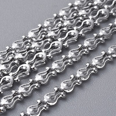 Tarnish Resistant 304 Stainless Steel Chains CHS-K001-64-1