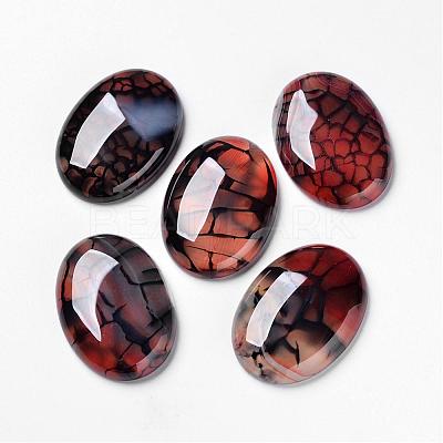 Natural Dragon Veins Cabochons G-F296-07-25x35mm-1