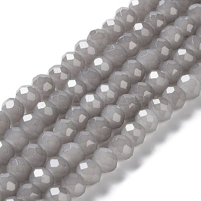 Baking Paint Imitation Jade Glass Bead Strands X-DGLA-A034-J6MM-A43-1