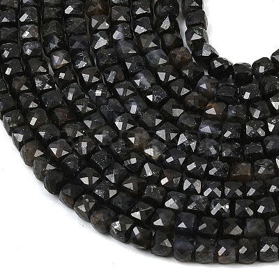 Natural Iolite Beads Strands G-B171-A03-4x4mm-1