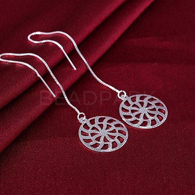 Trendy Brass Threader Earrings EJEW-BB21073-1