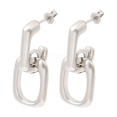 Brass Stud Dangle Earrings KK-CBAB173-01P-1