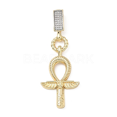Easter Brass Micro Pave Cubic Zirconia Pendants KK-F939-02C-G-1