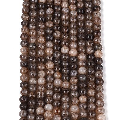 Ombre Effect Dyed Crackle Glass Beads Strands GLAA-Q106-01A-B30-1