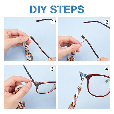 7Pcs 7 Colors Acrylic Chain Purse Bag Handle & Eyeglasses Chains AJEW-PH0001-57-1
