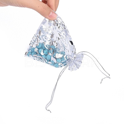 Rose Printed Organza Bags OP-R021-10x12-03-1