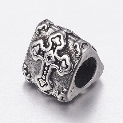 304 Stainless Steel European Beads STAS-P173-110AS-1