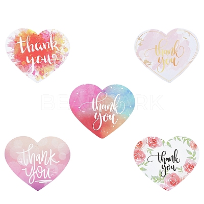 Coated Paper Thank You Greeting Card DIY-FS0007-76C-1