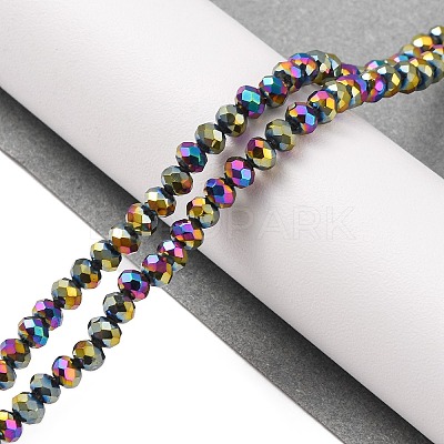 Electroplate Transparent Glass Beads Strands EGLA-A034-T4mm-UA-1