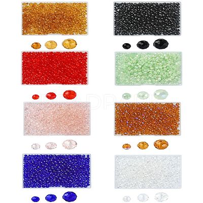 Electroplate Glass Beads Strands EGLA-YW0003-18C-1