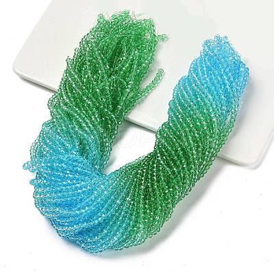 Transparent Painted Glass Beads Strands X1-DGLA-A034-T3mm-A17-1