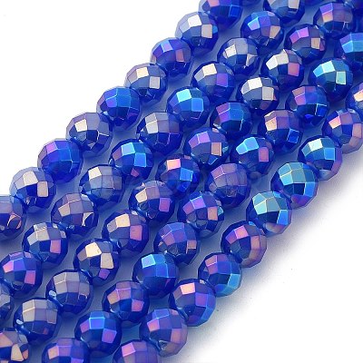 Electroplated Natural White Jade Beads Strands G-Z038-A01-02AB-1