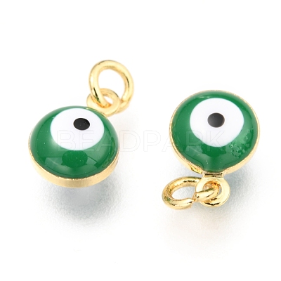 Brass Enamel Charms KK-B024-02G-J-1