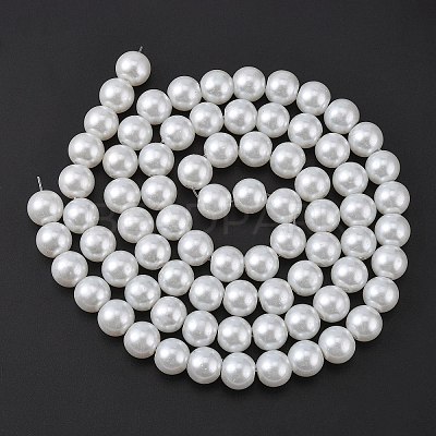 Glass Pearl Beads Strands X-HY-10D-B01-1-1