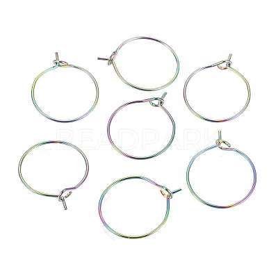 Ion Plating(IP) 316L Surgical Stainless Steel Hoop Earring Findings STAS-G130-03M-16MM-1