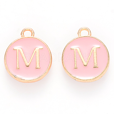Golden Plated Alloy Enamel Charms X-ENAM-S118-07M-1