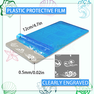 Stainless Steel DIY Nail Art Templates MRMJ-WH0092-054-1