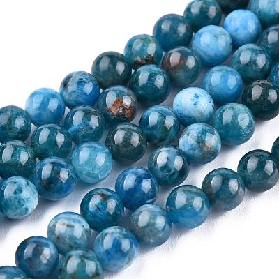 Natural Apatite Beads Strands G-O186-E02-6mm-1