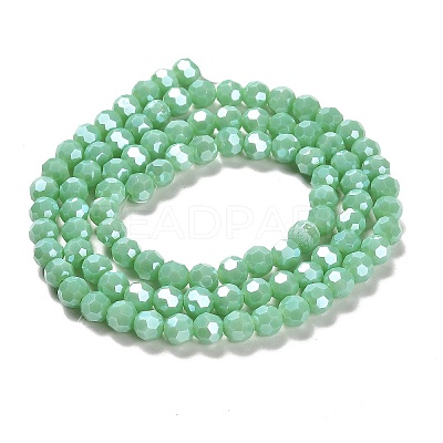 Electroplate Opaque Glass Beads Strands EGLA-A035-P6mm-A14-1