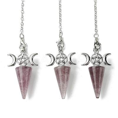 Natural Mixed Stone Cone Dowsing Pendulum Big Pendants G-C114-01P-1