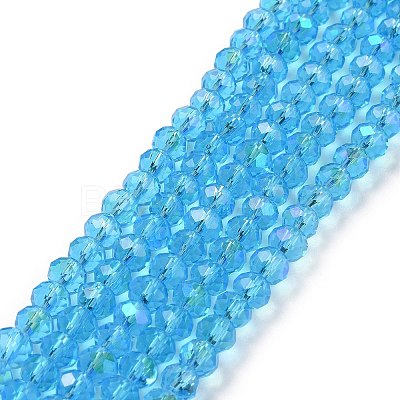 Electroplate Glass Beads Strands EGLA-A034-T1mm-L03-1