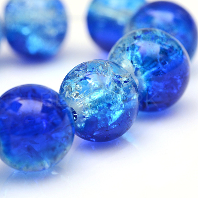 Baking Paint Crackle Glass Beads Strands X-CCG-S001-6mm-16-1