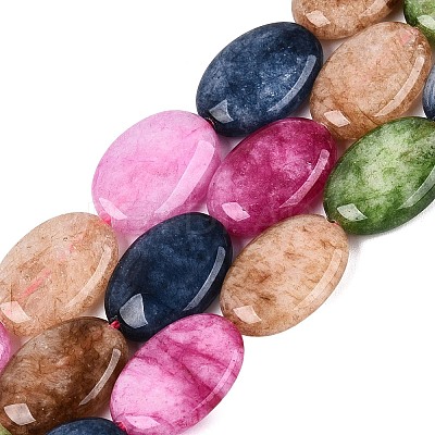 Dyed Natural White Jade Beads Strands G-N370-01A-20-1