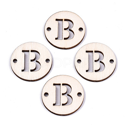 Unfinished Natural Poplar Wood Links Connectors WOOD-S045-140B-01B-1