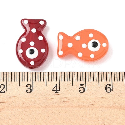 Baking Paint Glass Enamel Beads LAMP-D303-04-1