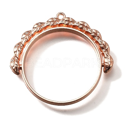 Alloy Open Back Bezel Pendants PALLOY-I223-12RG-1