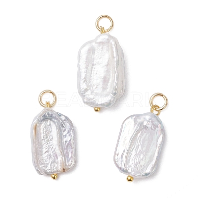 Natural Baroque Pearl Keshi Pearl Pendants PALLOY-JF04628-01-1