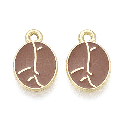 Alloy and Enamel Pendants PALLOY-T093-11B-G-1