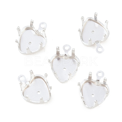 Heart Brass Sew on Prong Settings KK-C163-14A-S-1