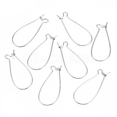Tarnish Resistant 304 Stainless Steel Hoop Earring Findings STAS-S117-008F-01-1