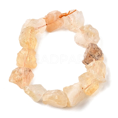 Heated Natural Citrine Beads Strands G-S386-C19-1